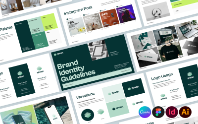 Spark - Brand Guidelines Design Figma Canva Template
