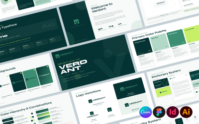 Verdant - Brand Guidelines Design Figma Canva Template