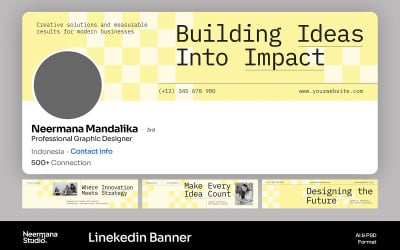 Yellow Minimal Linkedin Banner