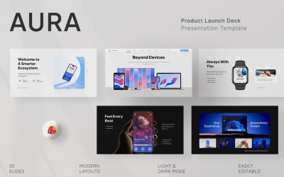 Aura - Презентация PowerPoint для запуска продукта