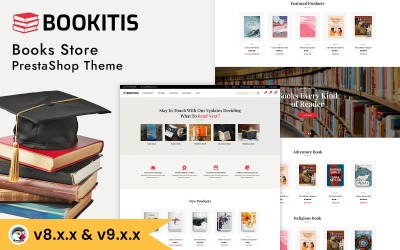 Bookitis - Bokhandel och kontorsmaterial PrestaShop-tema