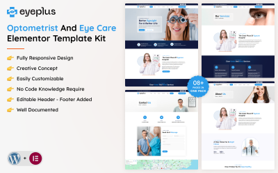Eyeplus - Optometrist And Eye Care Elementor Template Kit
