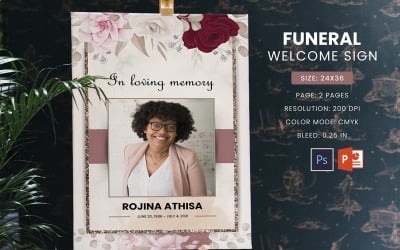 Funeral Welcome Sign Collage Template