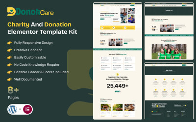 Givarvård - Välgörenhets- och donationselementmallkit