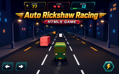 Gra Auto Rickshaw Racing 3D HTML5
