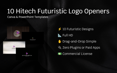 ⚡ 10 Hitech Futuristic Logo Openers | Cinematic Sci-Fi Intro Templates