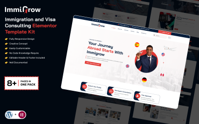 Immigrow – Immigration And Visa Consulting Elementor Template Kit