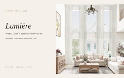 Lumiere - Window Decor Company Profile PowerPoint Template