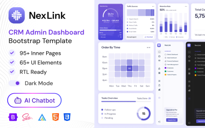 NexLink | CRM-beheerdashboard Bootstrap-sjabloon + RTL