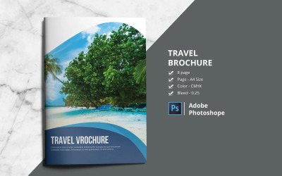 Modello di brochure professionale per agenzia di viaggi