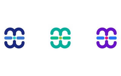 Symmetrical Abstract Pattern Logo - Modern Structural Architecture Branding Icon