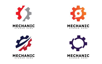 Abstract Gear Logo Template Vector Design V13