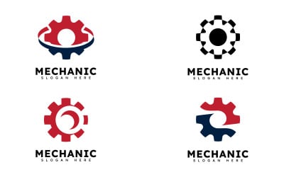 Abstract Gear Logo Template Vector Design V14