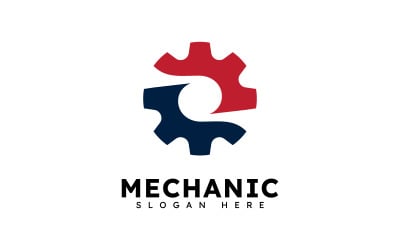 Modèle de logo abstrait d&amp;#39;engrenage vectoriel V9