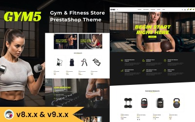 GYM5 - Gym- och fitnessbutik PrestaShop-tema