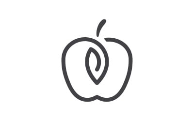 Healthy Fruit Apple logo illustration V9