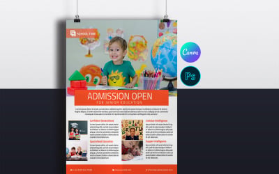 Mall för minimalistisk skolinträde