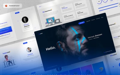 Modern CV Portfolio PowerPoint Template