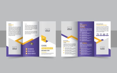 Modèle de brochure à trois volets pour la rentrée scolaire des enfants en maternelle