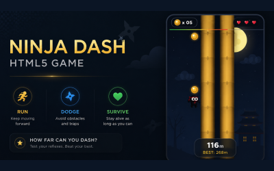 NINJA DASH - El mejor juego arcade de carreras con cambio lateral