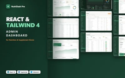 NutriDash Pro - Modelo React para Painel Administrativo de Loja de Suplementos e Nutrição
