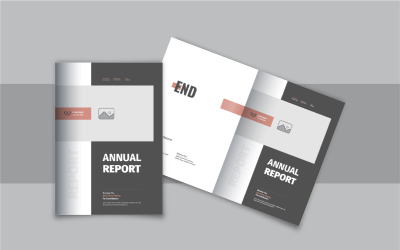 Corporate annual report brochure layout design template for company and business magazine