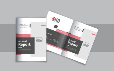 Creative company annual report or business magazine brochure leaflet design with cover page