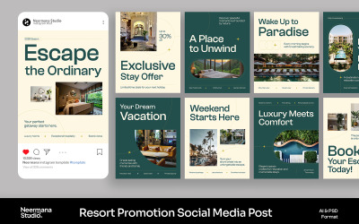 Post promozionale del Green Resort su Instagram