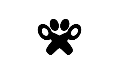 Minimalist Scissors and Animal Face Pet Grooming Logo