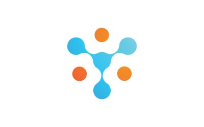 Molecule logo icon template for science brand identity design V1