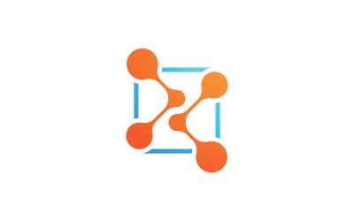 Molecule logo icon template for science brand identity design V2