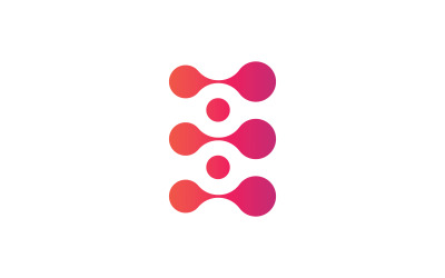 Molecule logo icon template for science brand identity design V3