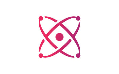 Molecule logo icon template for science brand identity design V4