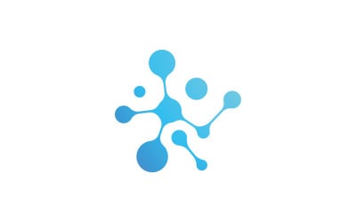 Molecule logo icon template for science brand identity design V8