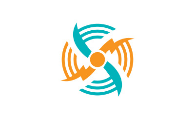 Turbine logo designs, Wind Power energy logo V0