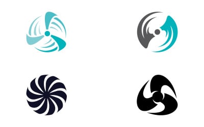 Turbinlogotypdesign, vindkraftslogotyp V15