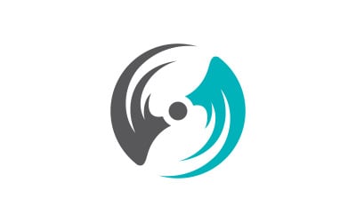 Turbinlogotypdesign, vindkraftslogotyp V7