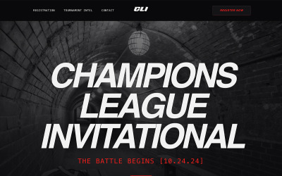 Champions League Invitational - Modello per la creazione di siti web tramite intelligenza artificiale
