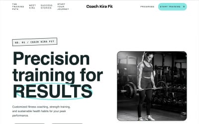 Coach Kira Fit - AI Website Builder Template