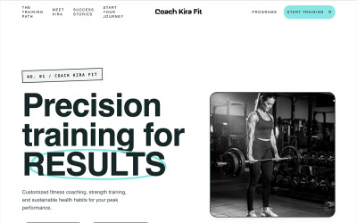 Coach Kira Fit - Modello per la creazione di siti web tramite intelligenza artificiale