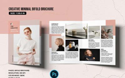 Brochure pieghevole minimalista e creativa