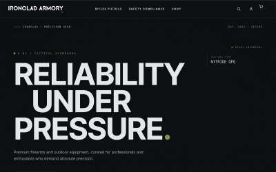 Ironclad Armory - Modello per la creazione di siti web tramite intelligenza artificiale