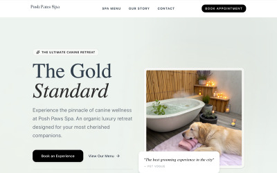 Posh Paws Spa - AI weboldalkészítő sablon