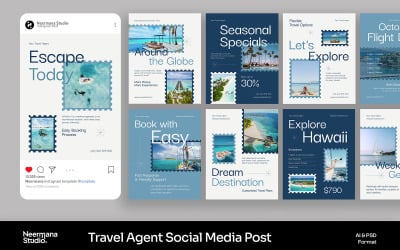 Post di Instagram dell&amp;#39;agenzia di viaggi White Blue
