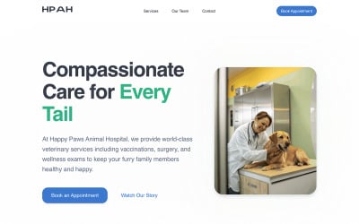 Happy Paws Hospital - AI Website Builder Template
