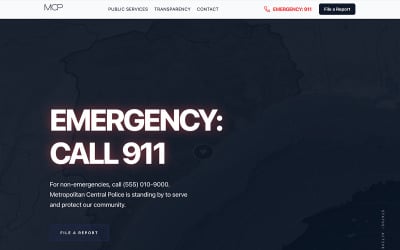 Metropolitan Central Police - AI Website Builder Template