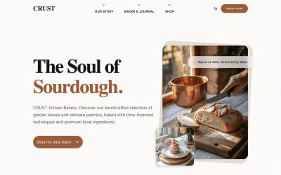 Modèle de création de site web par IA CrustBake