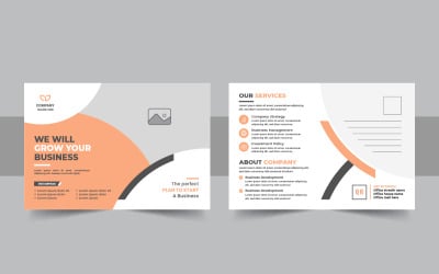 Modern business postcard design and corporate company eddm postcard layout template
