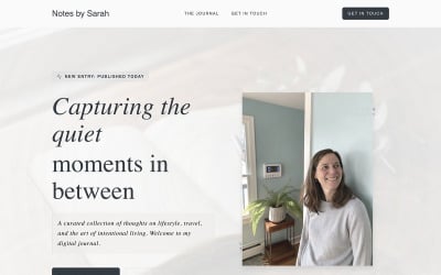 Notes by Sarah - AI Website Builder Template