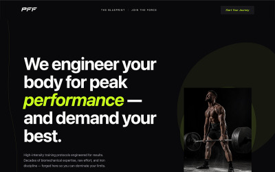 Peak Force Fitness - Modello per la creazione di siti web con intelligenza artificiale